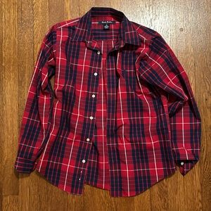 Brooks brothers plaid button down shirt boys size M